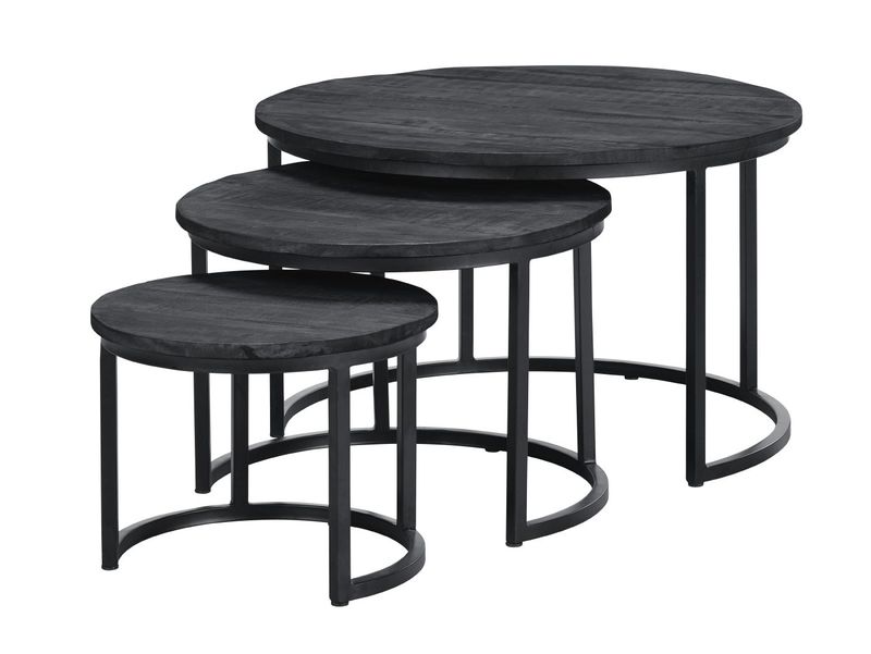 Salontafel set Findla zwart
