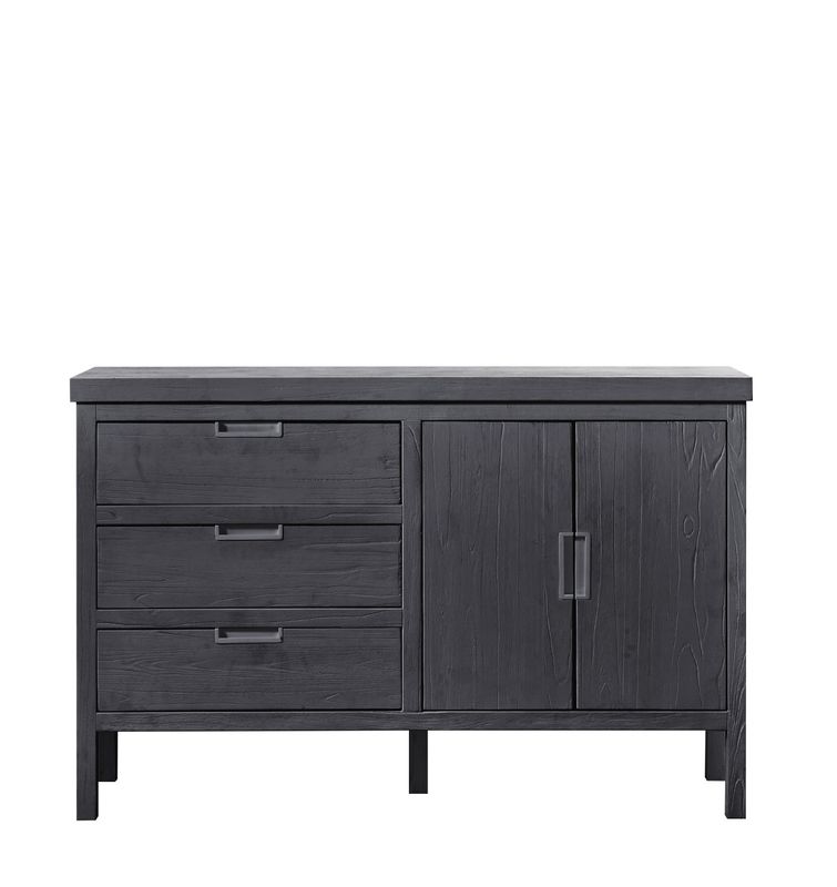 Dressoir Stretto black 138 x 90 zwart