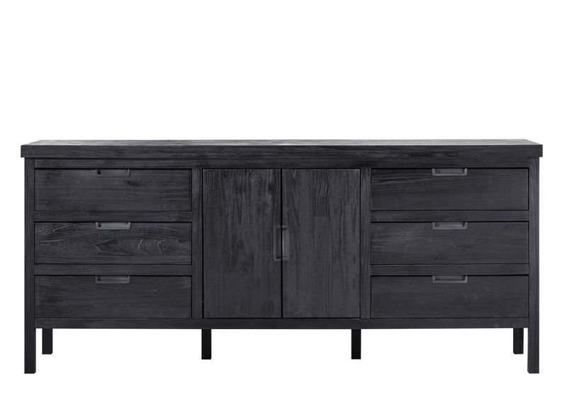 Dressoir Stretto black 90 x 204 zwart