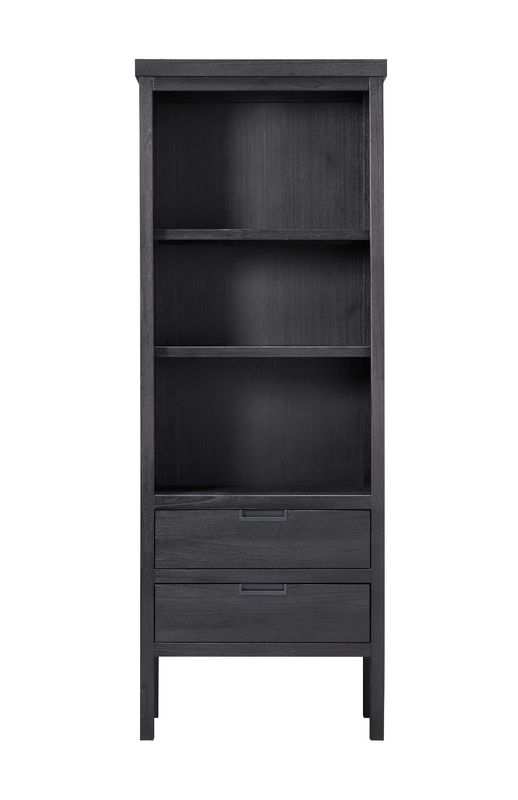 Boekenkast Stretto black 195 x 72 zwart