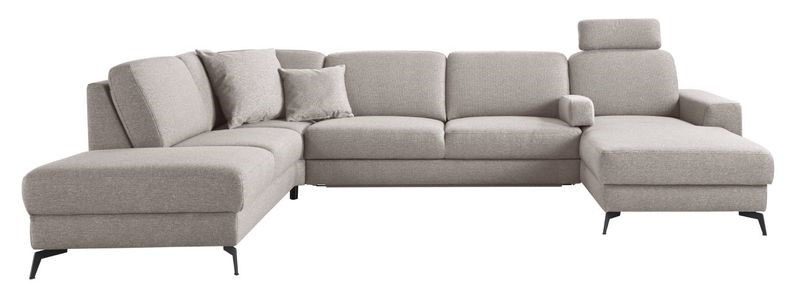 Hoekbank Mano pocketveren en viscoschuim zitting taupe
