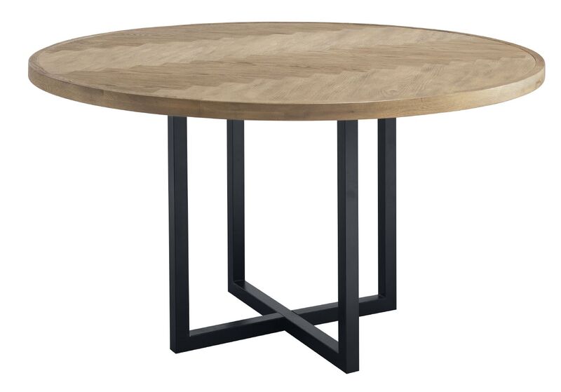 Eettafel Veneta 140 cm naturel visgraatmotief