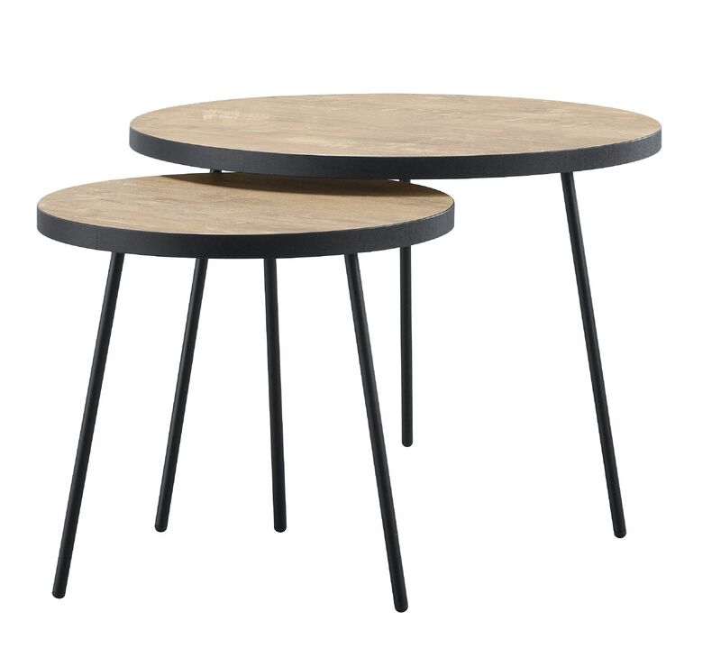 Bijzettafel set Zena old teak