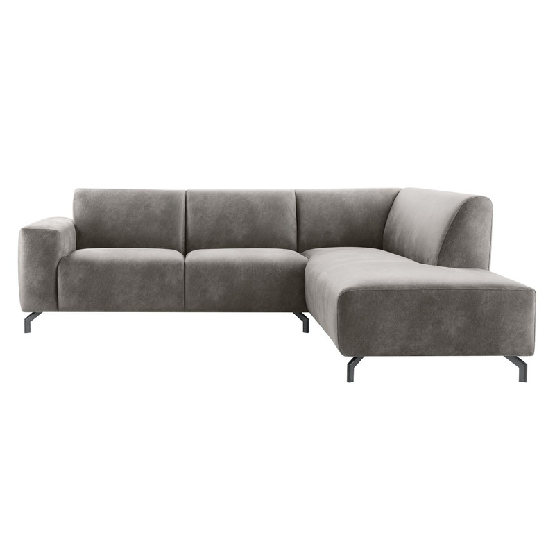 Hoekbank Ozalo polyether + visco schuim zitting dark grey