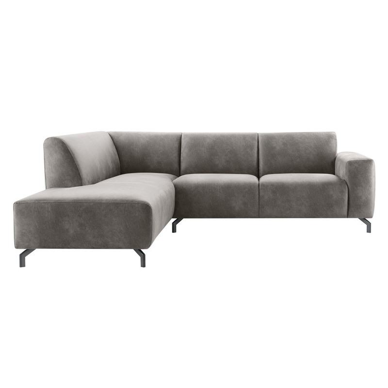 Hoekbank Ozalo polyether + visco schuim zitting dark grey