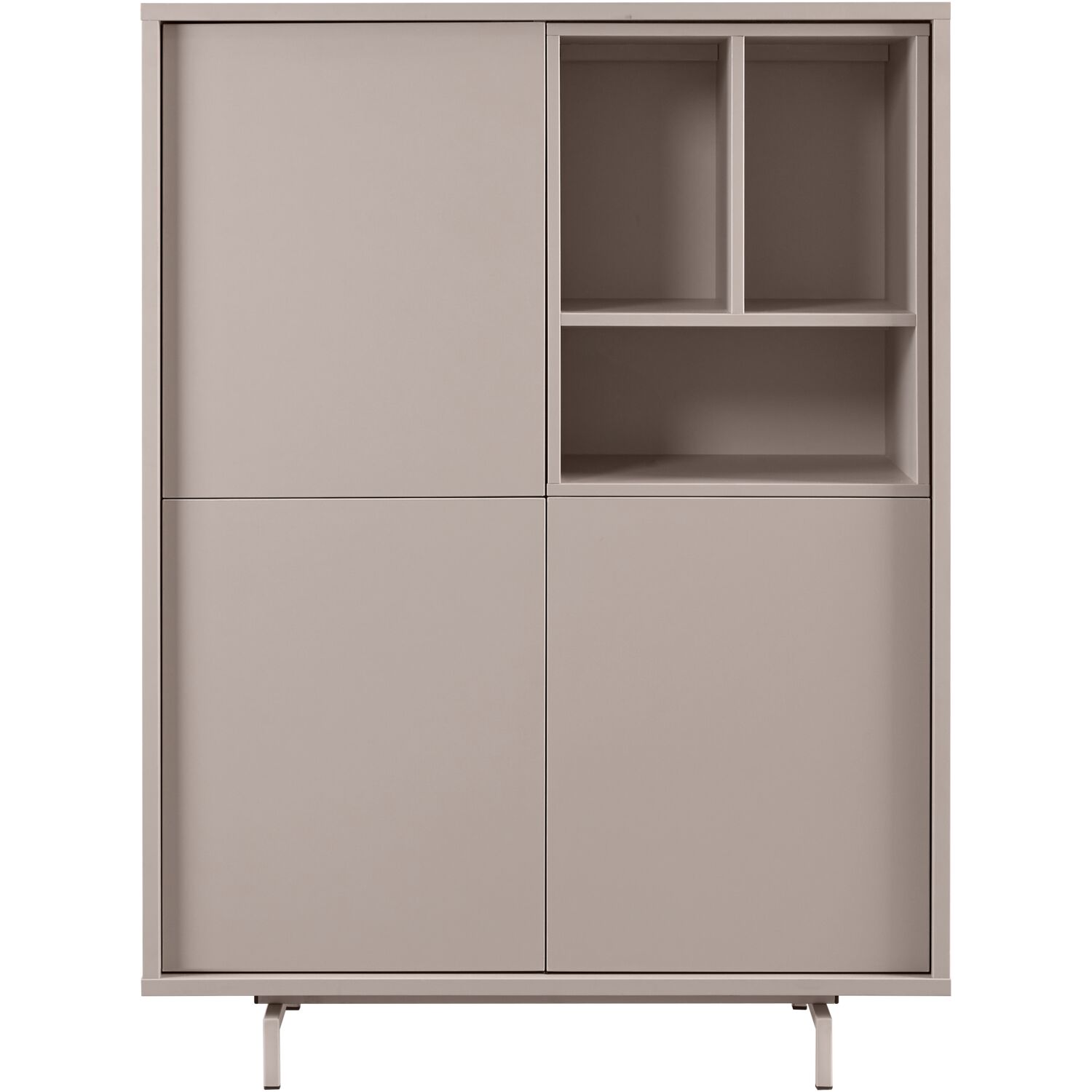 Opbergkast Famosa 3 deurs 3 open vak stone grey decor
