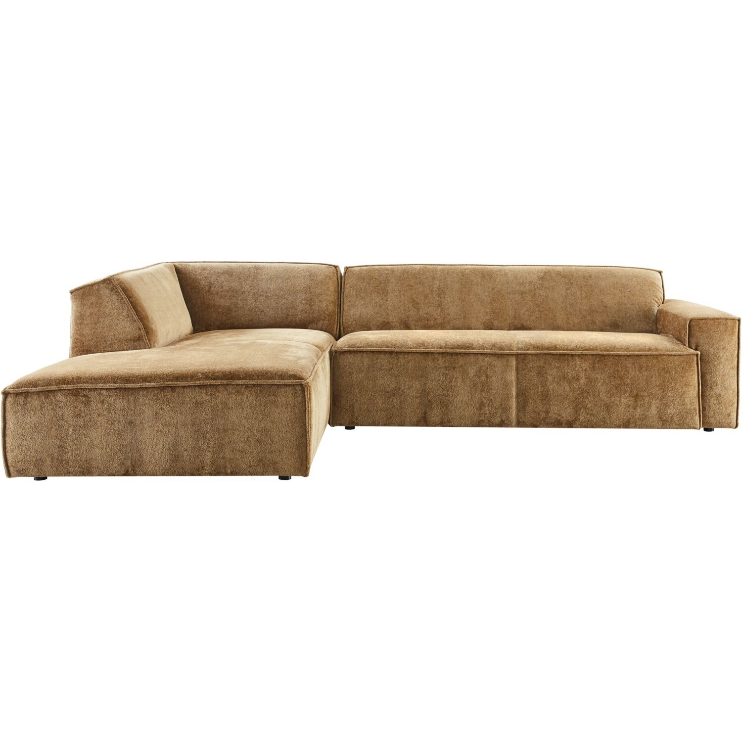 Hoekbank Baricci koudschuim met traagschuim in brandy