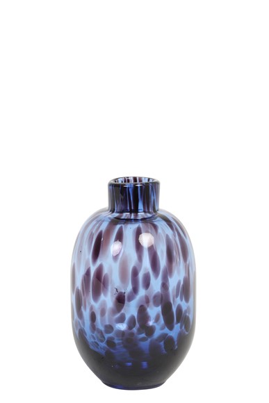 Vaas Azzano donkerblauw glas, 9x15 cm