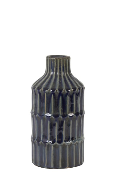 Vaas Azzano blauw keramiek, 12,5x25 cm