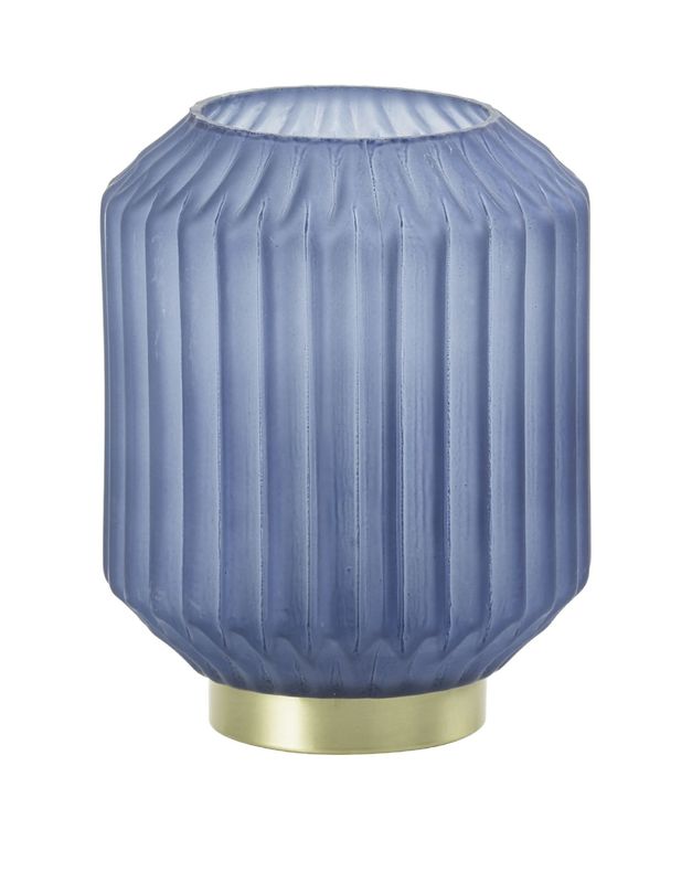Tafellamp Cilantreo glas mat blauw Ø13
