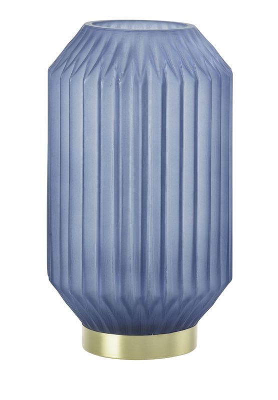 Tafellamp Cilantreo glas mat blauw Ø15