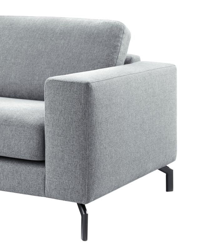 Hoekbank Rango pocketveren met viscoschuim zitting grijs