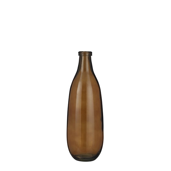 Vaas Nebbia bruin glas, 15x40 cm