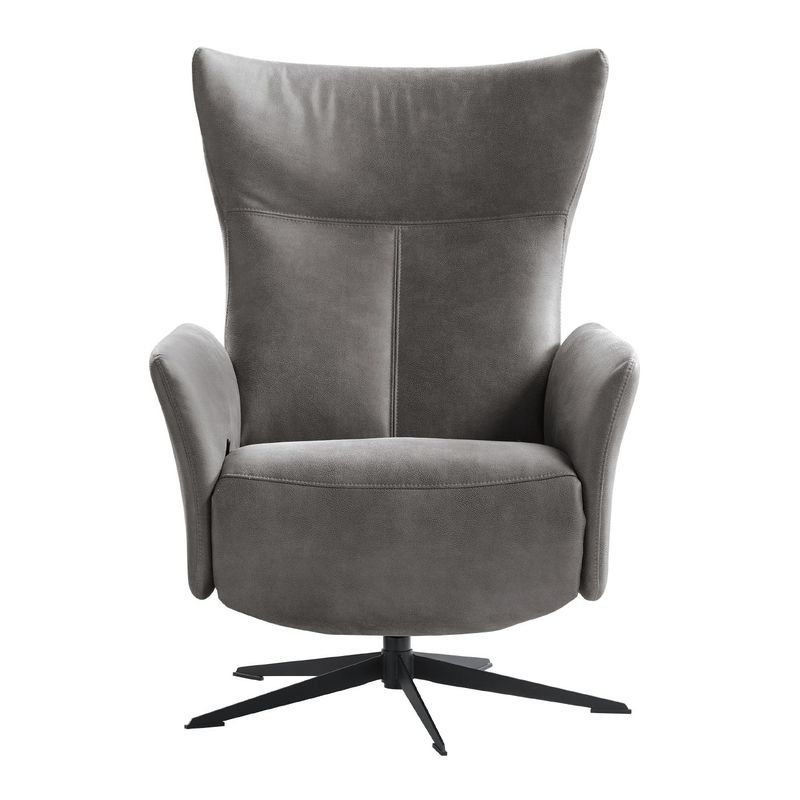 Relaxfauteuil Ivaldi nosagveren met HR-schuim zitting handmatig verstelbaar antraciet