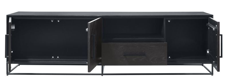 Tv-meubel Veneta 199 x 58 eiken fineer zwart