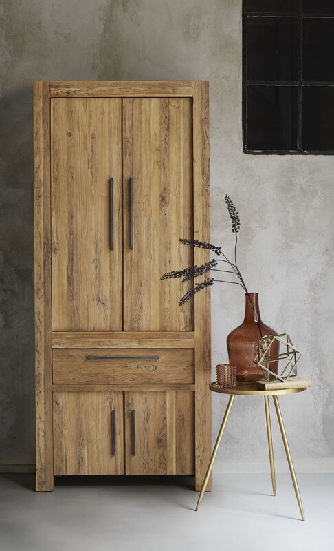 Opbergkast Travi 201 x 86 teak black wash