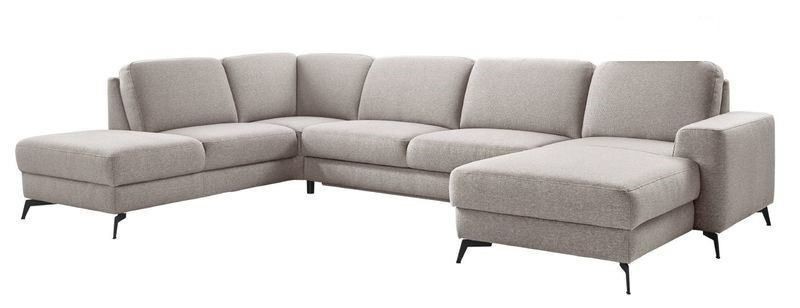 Hoekbank Mano pocketveren en viscoschuim zitting taupe