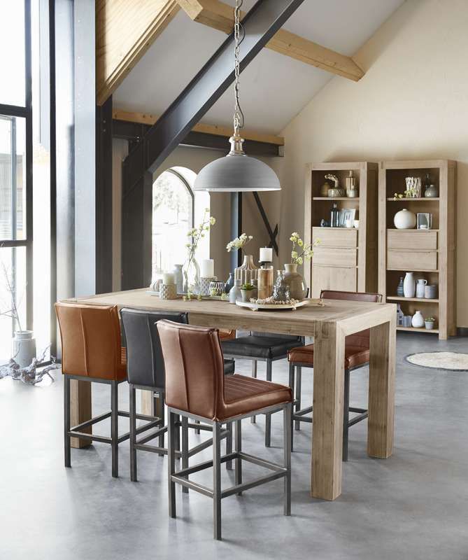 Bartafel Salzburg 180 x 90 smoked white brushed
