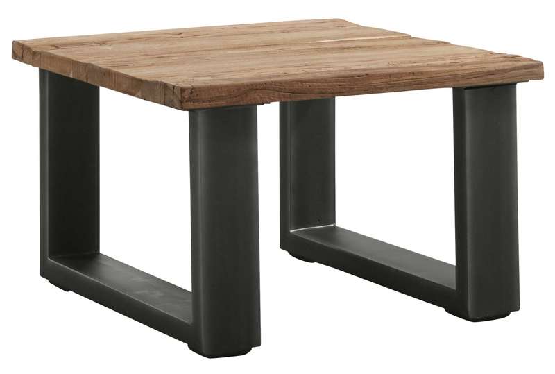 Bijzettafel Romaro 65 x 65 teak mix rough