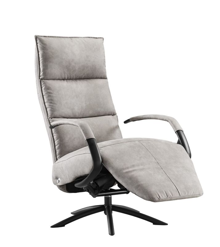 Draai/relaxfauteuil Parenzo nosagvering met HR-schuim zitting handmatig verstelbaar steel