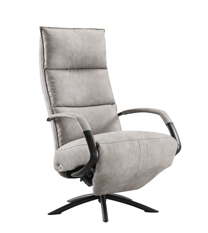 Draai/relaxfauteuil nosagvering met HR-schuim zitting handmatig verstelbaar steel