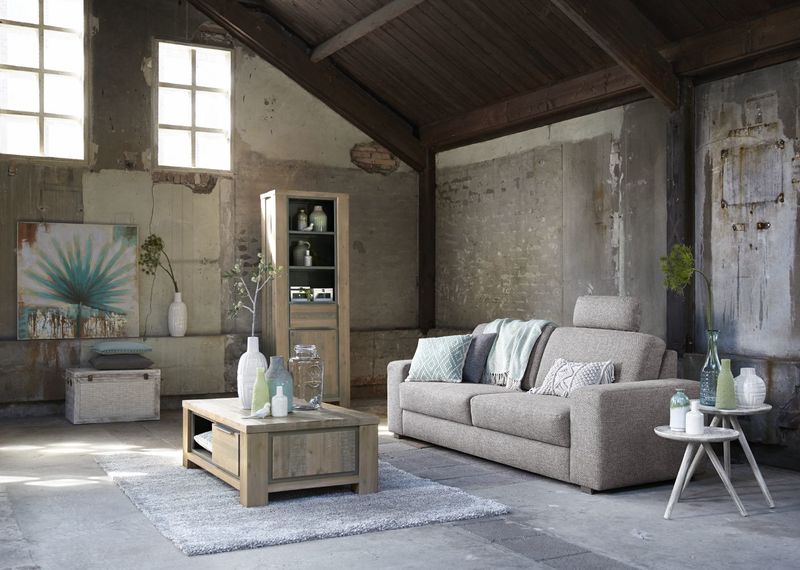 Boekenkast Robusto 200 x 73 vintage grey