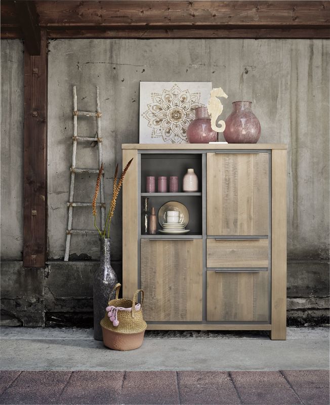 Opbergkast Robusto 143 x 121 vintage grey
