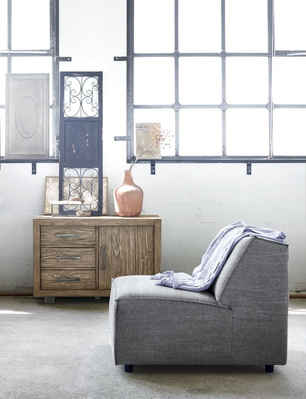 Kommode Alesio 75 x 110 pine antique grey