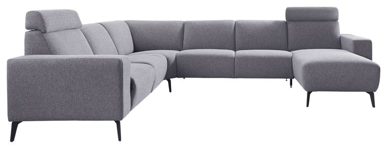Hoekbank Puento HR-schuim zitting met relaxfunctie grey