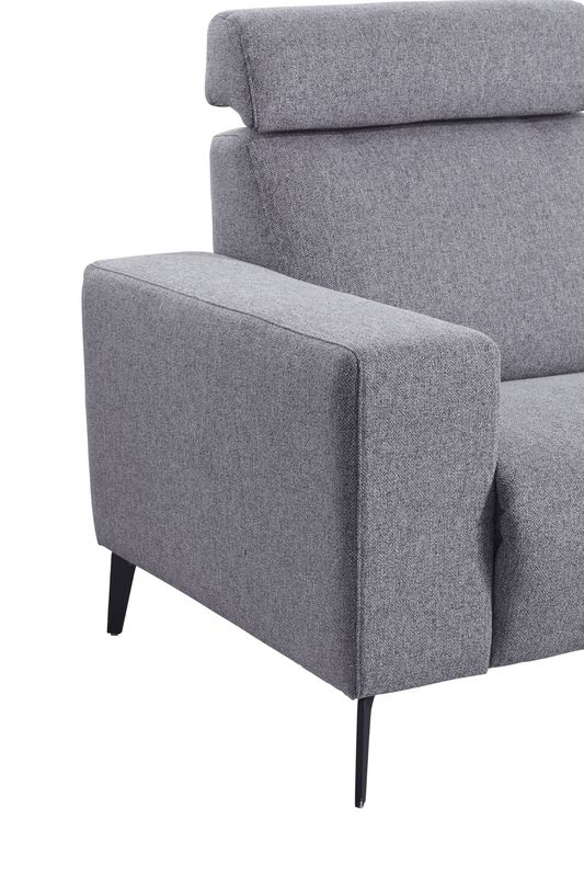 Hoekbank Puento HR-schuim zitting met relaxfunctie grey