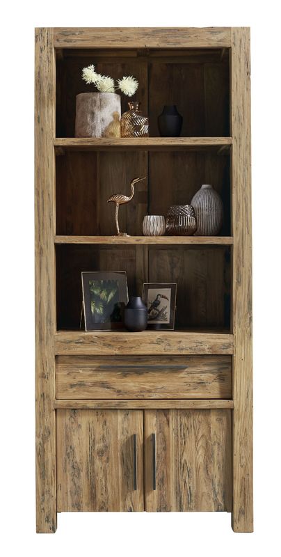 Boekenkast Travi 201 x 86 teak black wash