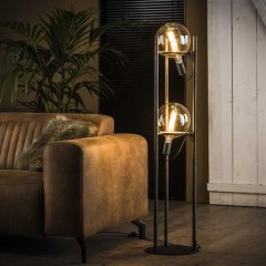 Vloerlamp Saturn Ø20 2L oud zilver