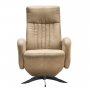 Draaifauteuil Tuenno topline veren met HR-schuim zitting handmatig verstelbaar caramel