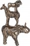 Beeld Verrazano goud, 19x7x27 cm