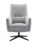 Draaifauteuil Morini pocketvering met viscoschuim zitting zinc