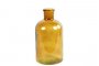 Fles Garrafa oker glas, 14,5x27 cm