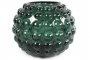 Theelichthouder Mandino groen glas, 18x15 cm