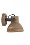 Wandlamp Larciano donkerbruin-mat zwart