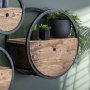 Wandschap circular Ø50 robuust hardhout
