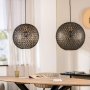 Hanglamp Tossica zwart staal, 110x40x120 cm
