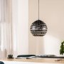 Hanglamp Fiorenza zwart staal, 30x120 cm
