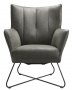 Fauteuil Moretto graphite microleder, 80x75x99 cm