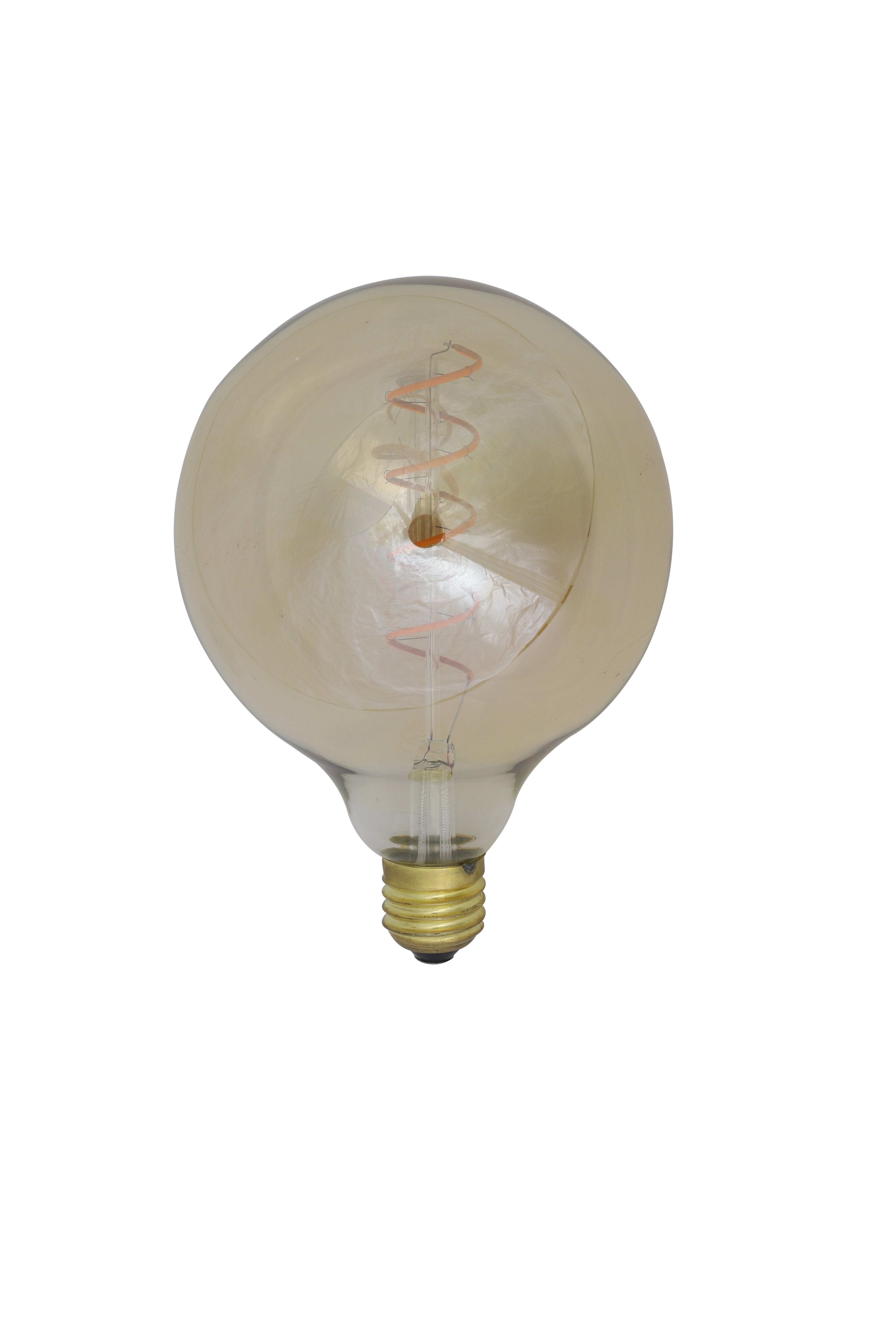 Ledlamp Luce amber glas, 12,5x17,5 cm