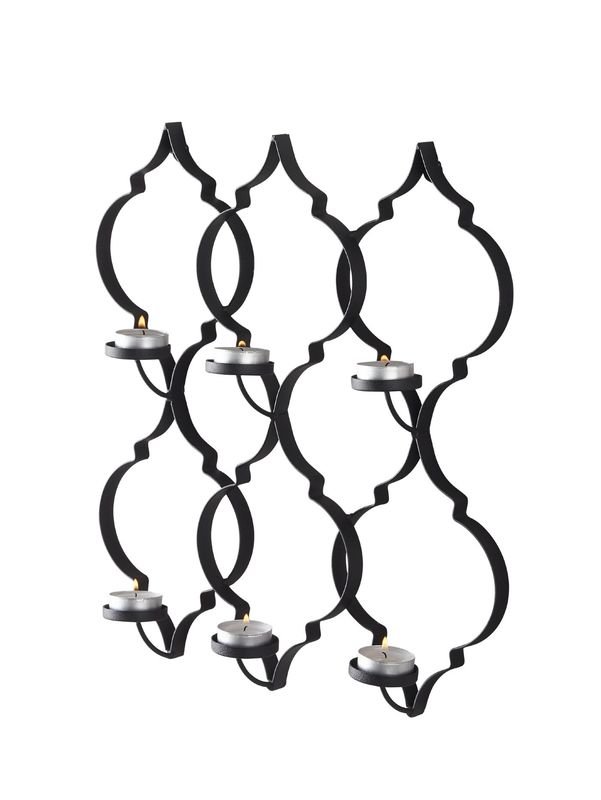 Waxinelichthouder Vela 40 x 38 x 7 zwart