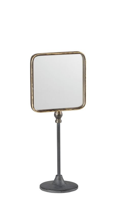 Spiegel Rovigo grijs metaal, 17,5x11,7x41 cm