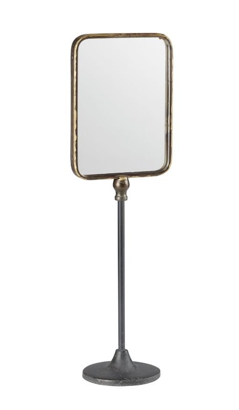 Spiegel Rovigo grijs metaal, 16x11,7x51,5 cm