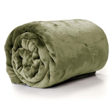 Plaid Enizio groen polyester, 180x130 cm