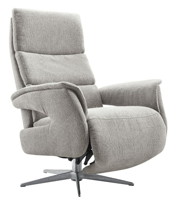Relaxfauteuil Initio lichtgrijs textiel, 75x88x106 cm