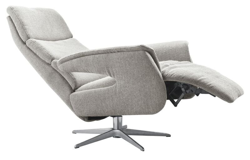 Relaxfauteuil Initio lichtgrijs textiel, 75x88x106 cm