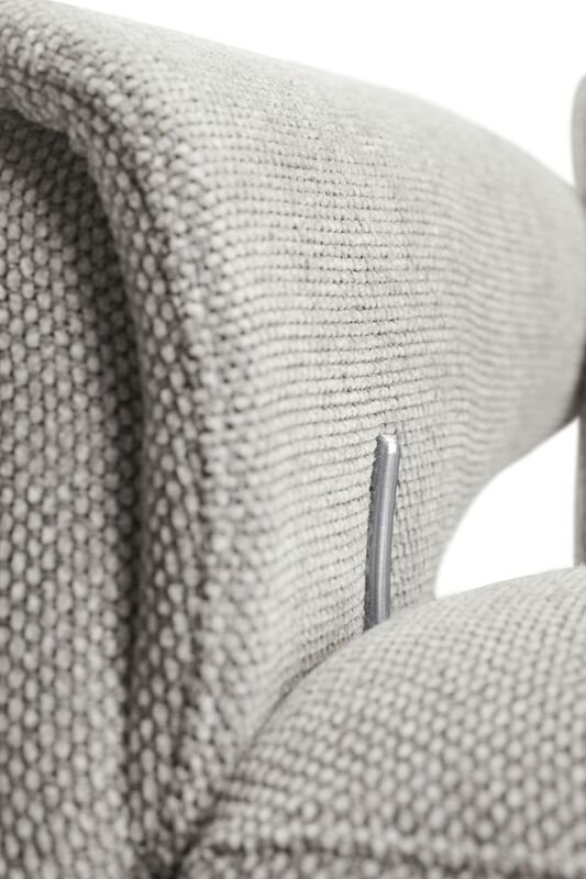 Relaxfauteuil Initio lichtgrijs textiel, 75x88x106 cm